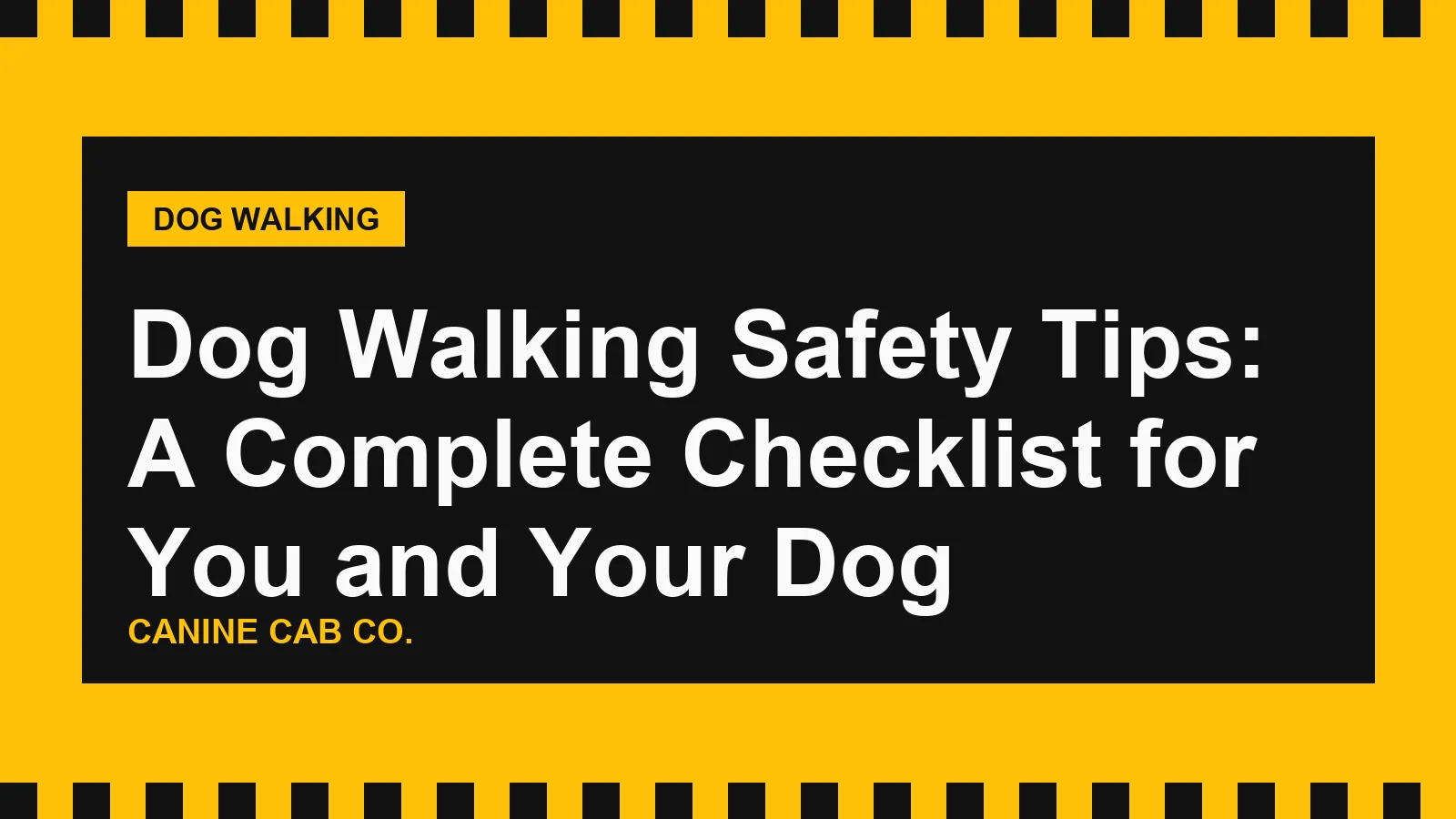 Dog Walking Safety Tips: A Complete Checklist for You and Your Dog