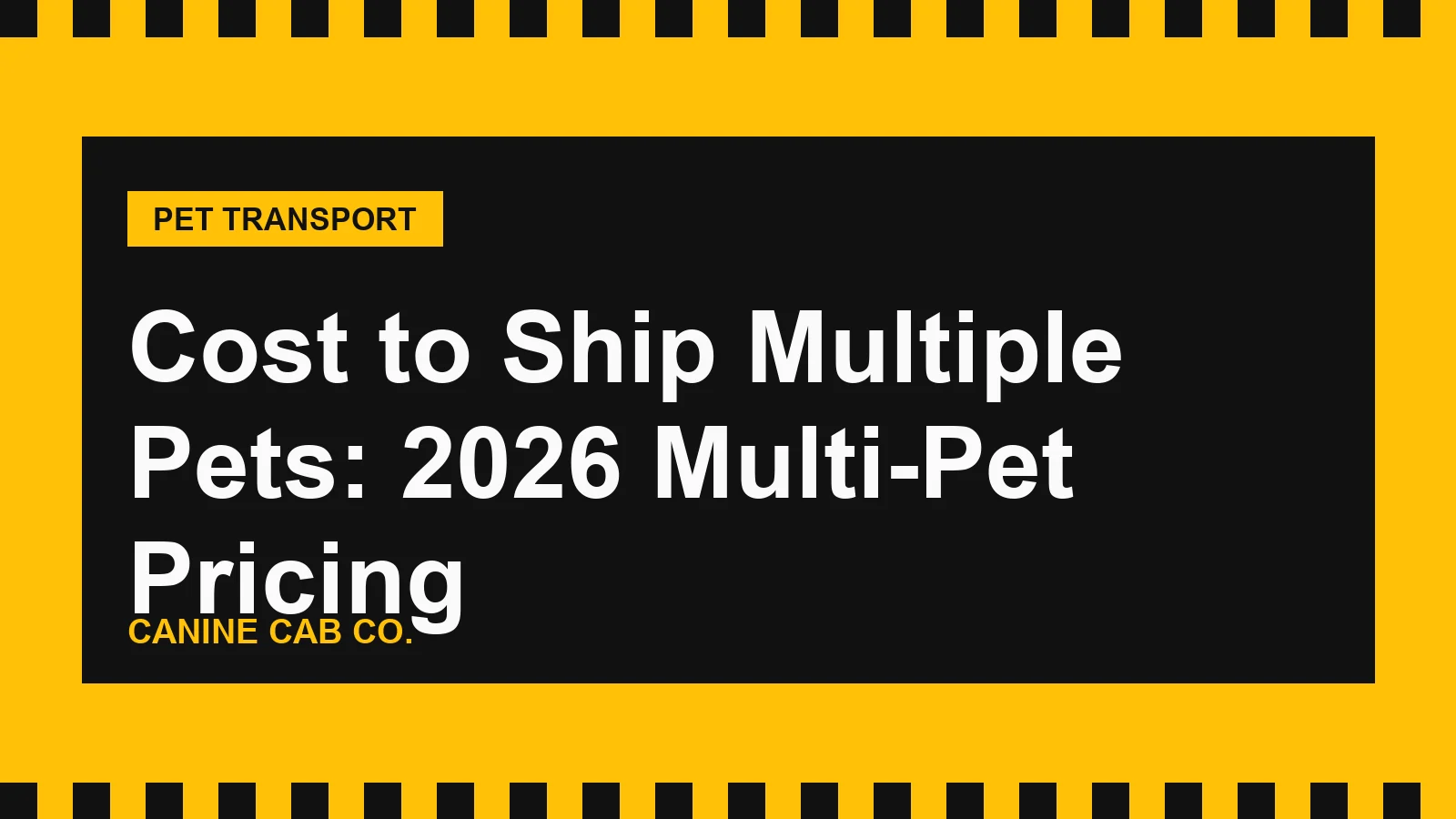 Cost to Ship Multiple Pets: 2026 Multi-Pet Pricing