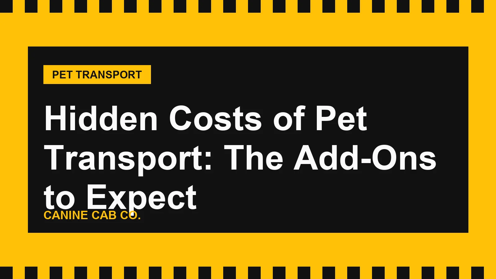 Hidden Costs of Pet Transport: The Add-Ons to Expect