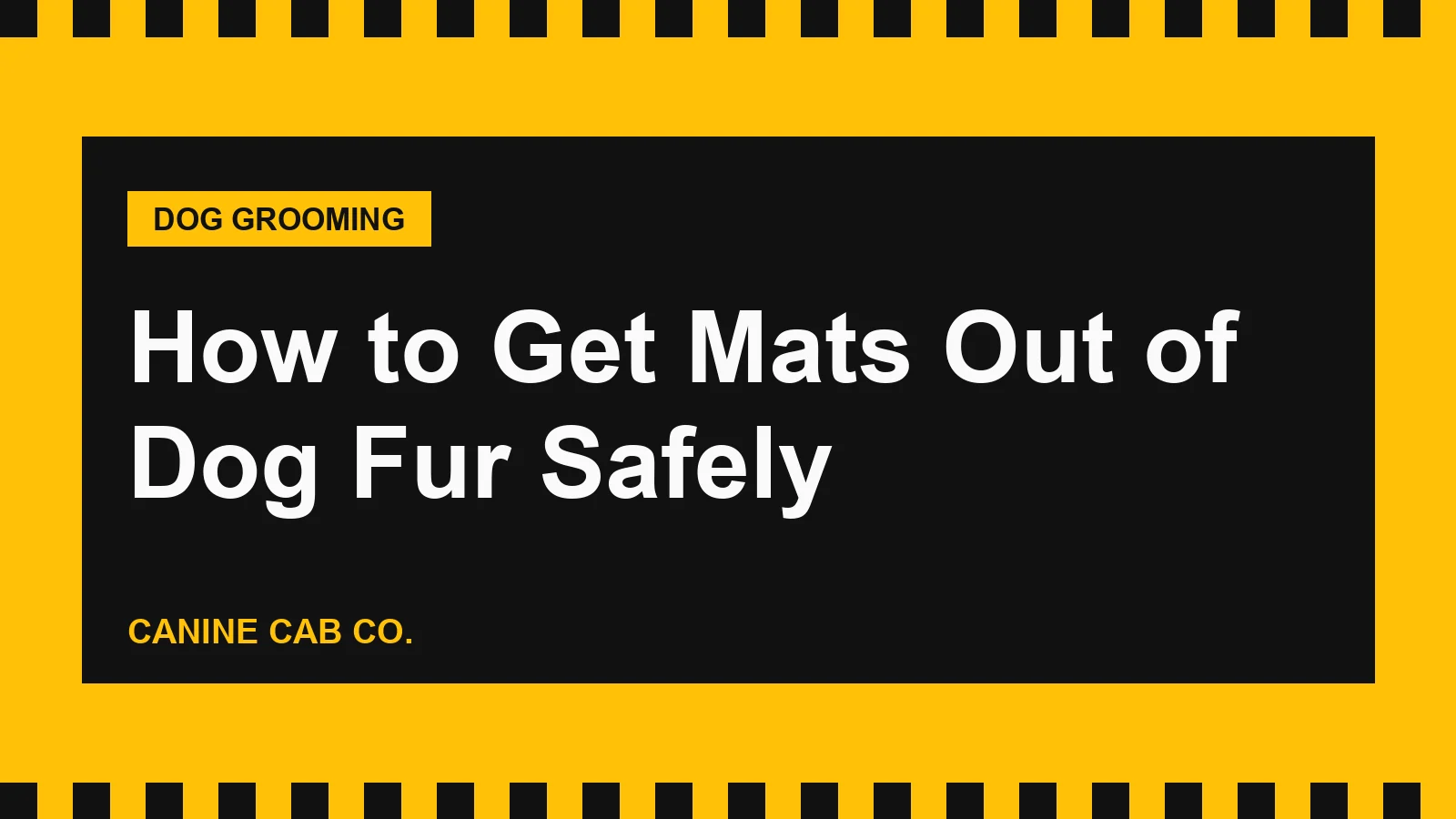 How to Get Mats Out of Dog Fur Safely