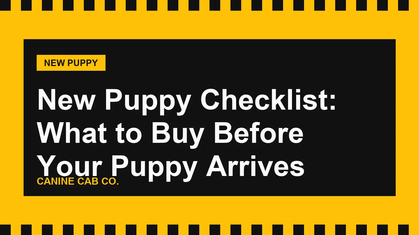 New Puppy Checklist: What to Buy Before Your Puppy Arrives