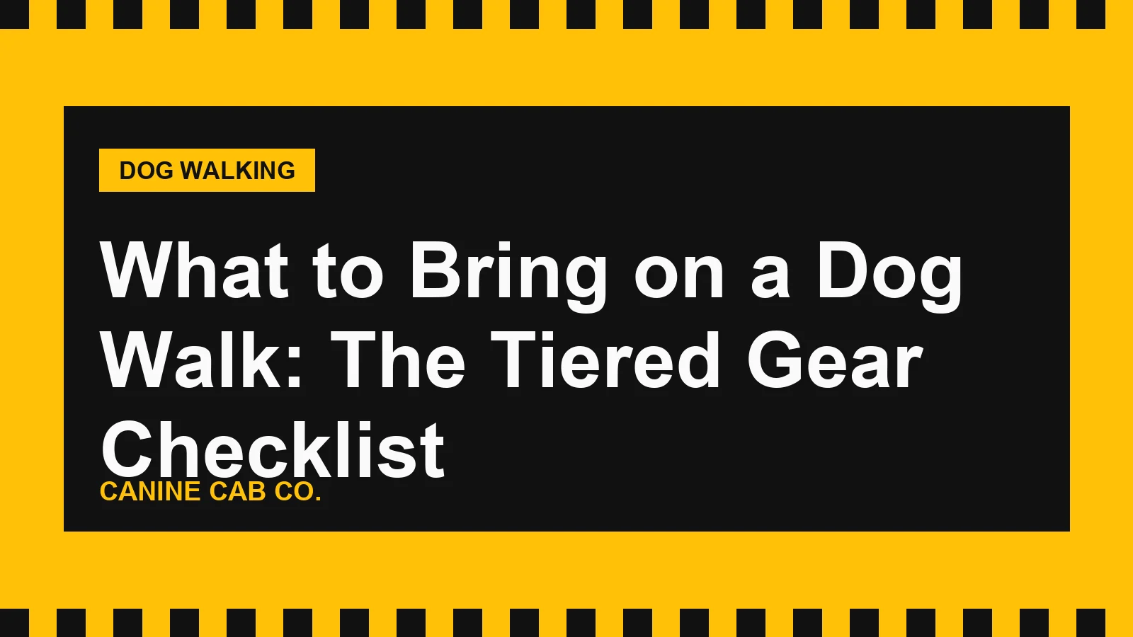What to Bring on a Dog Walk: The Tiered Gear Checklist