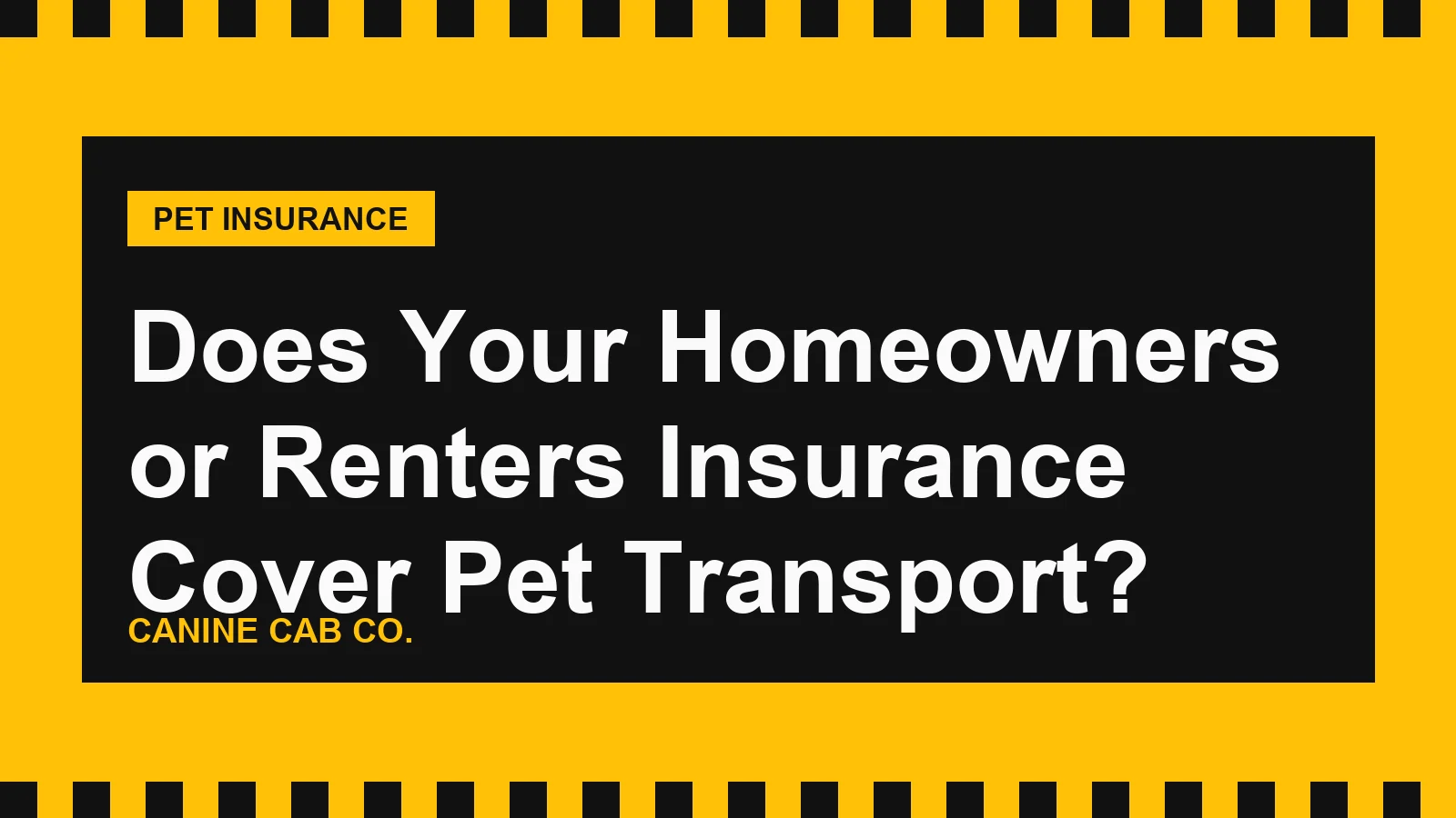Does Your Homeowners or Renters Insurance Cover Pet Transport?