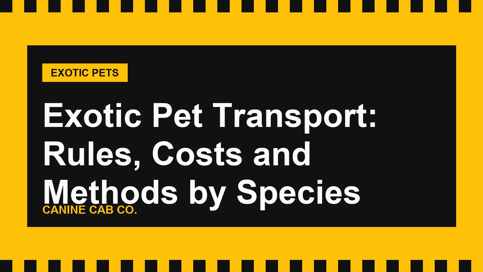 Exotic Pet Transport: Rules, Costs and Methods by Species