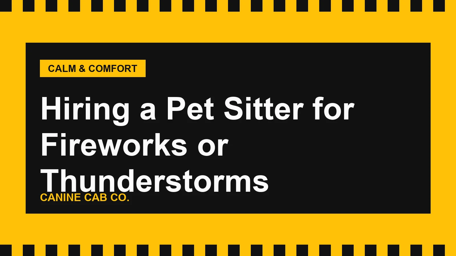 Hiring a Pet Sitter for Fireworks or Thunderstorms