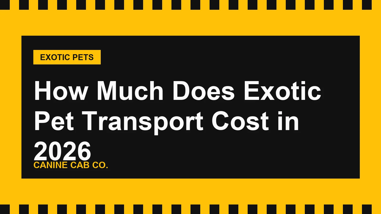 How Much Does Exotic Pet Transport Cost in 2026