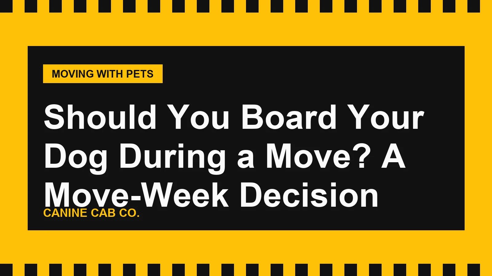 Should You Board Your Dog During a Move? A Move-Week Decision